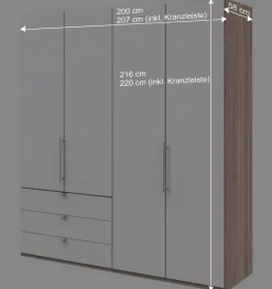 Kleiderschrank kombiniert 2 Falttüren - Vaclyn^Wohnen Hot