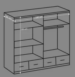 Wohnen Kleiderschrank Mellevos in Weiß