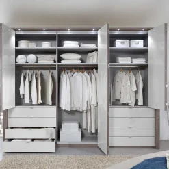 Wohnen Kleiderschrank mit Passepartout & LED Licht - Empresian