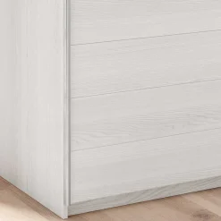 Wohnen Kleiderschrank mit Schwebetüren in Esche Weiß - Pruducia