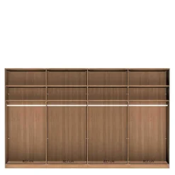 Wohnen Kleiderschrank mit Schwebetüren in Dunkelbraun - Vutonia