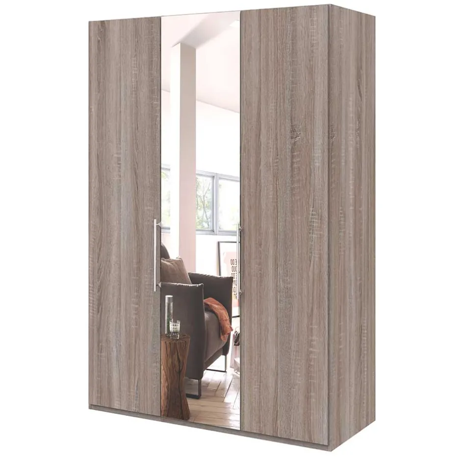 Kleiderschrank mit Spiegel & Metallgriffen - Crenba^Wohnen Sale