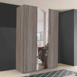 Kleiderschrank mit Spiegel & Metallgriffen - Crenba^Wohnen Sale