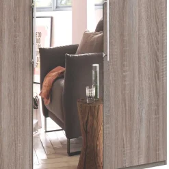 Kleiderschrank mit Spiegel & Metallgriffen - Crenba^Wohnen Sale