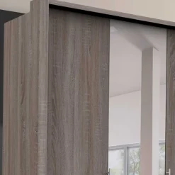 Kleiderschrank mit Spiegel & Metallgriffen - Crenba^Wohnen Sale