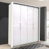 Wohnen Kleiderschrank mit zwei Falttüren in Weiß - Dolienca