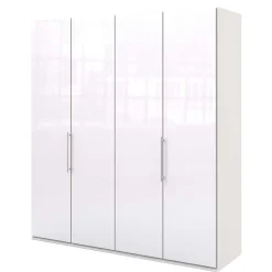Wohnen Kleiderschrank mit zwei Falttüren in Weiß - Dolienca