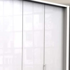 Wohnen Kleiderschrank mit zwei Falttüren in Weiß - Dolienca