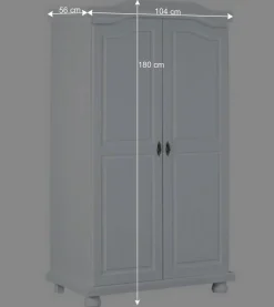 Wohnen Kleiderschrank Nanini in Weiß