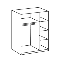 Kleiderschrank Rommino mit Spiegel^Wohnen Best