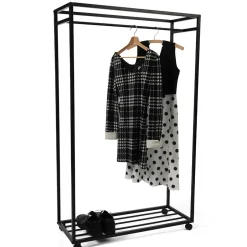 Kleiderwagen Rollgarderobe in Schwarz - Baslanica^Wohnen Online