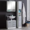 Kleine Möbel Kombi fürs Bad in Grau - Girios (dreiteilig)^Wohnen Discount