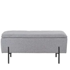 Wohnen Kleine Truhenbank in Hellgrau Stoff - Malo