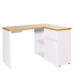 Wohnen Kleiner Eckschreibtisch mit Stauraum - Xuana