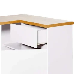 Wohnen Kleiner Eckschreibtisch mit Stauraum - Xuana