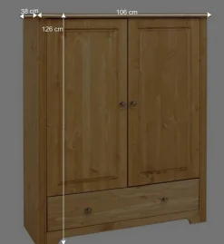 Kleiner Holzschrank mit 2 Türen - Imressa^Wohnen Best