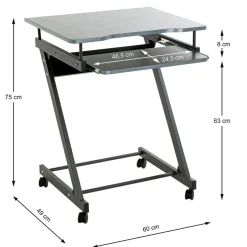 Wohnen Kleiner PC Tisch auf Rollen - Maroko