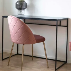 Wohnen Kleiner Schreibtisch in Schwarz 100x45 - Fiorda