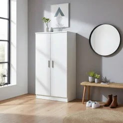 Wohnen Kleiner Schuhschrank mit Doppeltür Atricia in Weiß