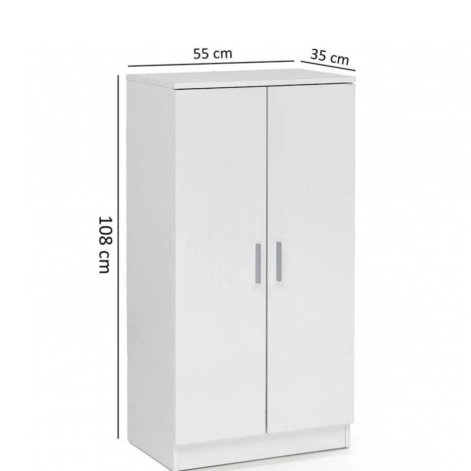 Wohnen Kleiner Schuhschrank mit Doppeltür Atricia in Weiß