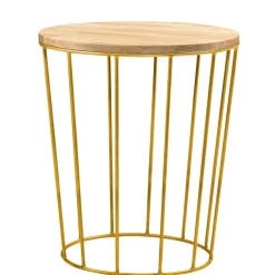 Kleiner Tisch in Eiche Bianco & Bronze - Leano^Wohnen Best