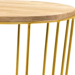 Kleiner Tisch in Eiche Bianco & Bronze - Leano^Wohnen Best