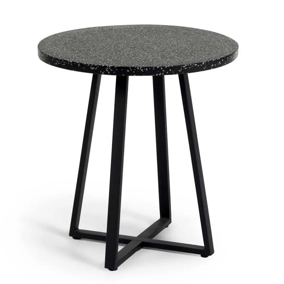 Wohnen Kleiner Tisch in Rund aus Terazzo Stein - Gracelino