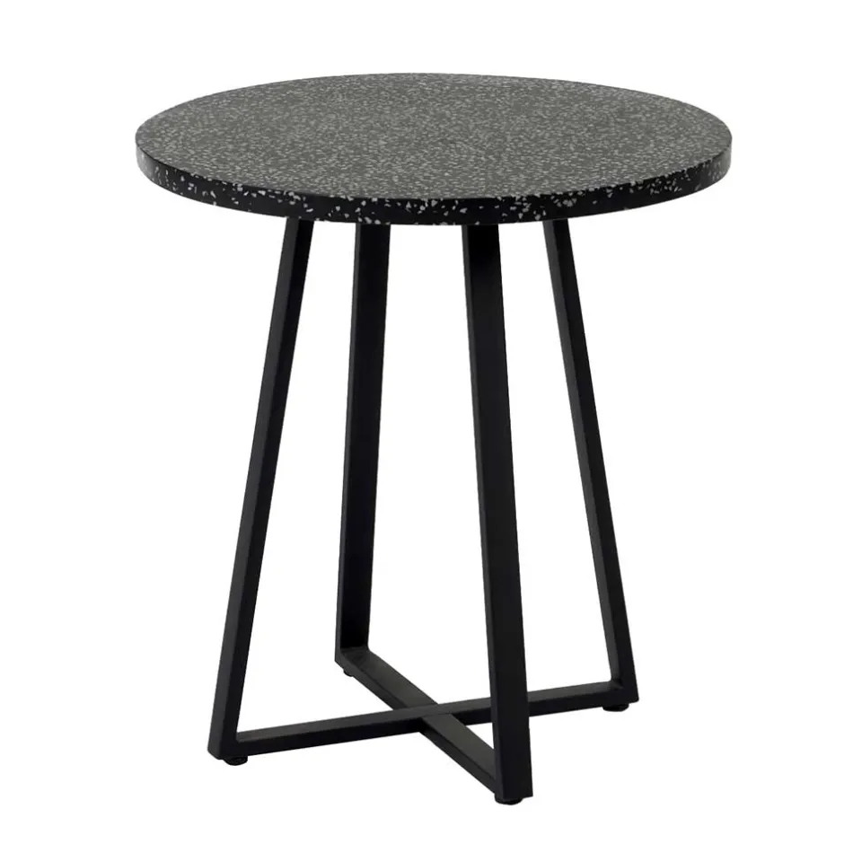 Wohnen Kleiner Tisch in Rund aus Terazzo Stein - Gracelino