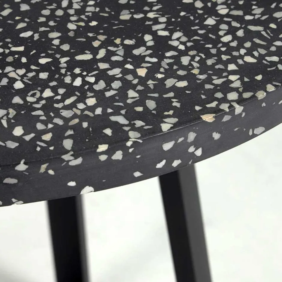 Wohnen Kleiner Tisch in Rund aus Terazzo Stein - Gracelino