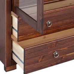 Kleiner Vitrinenschrank in Dunkelbraun - Luvin^Wohnen New