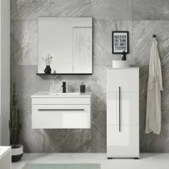 Kleines Badmöbel Set in Weiß - Ingmesan (dreiteilig)^Wohnen Online