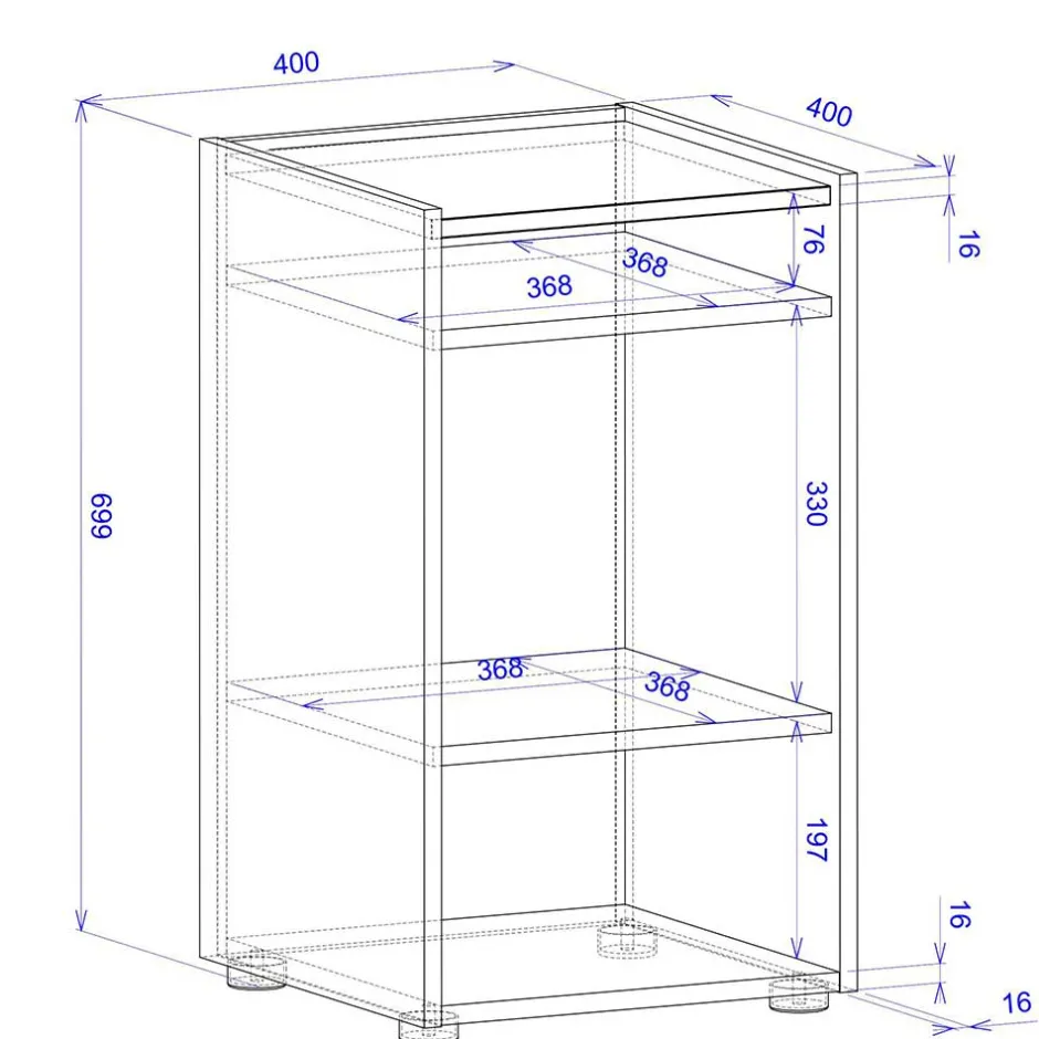 Wohnen Kleines Ordnerregal in Anthrazit & Wildeiche Dekor - Ahilav