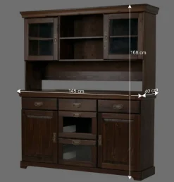 Wohnen Kolonialstil Buffet in Kiefer dunkel - Jurcavs