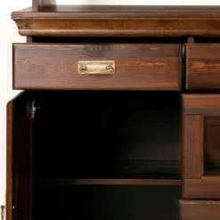 Wohnen Kolonialstil Buffet in Kiefer dunkel - Jurcavs