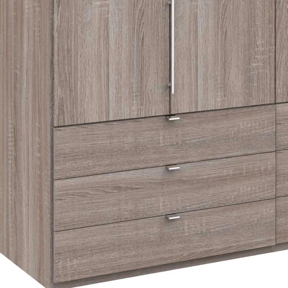 Wohnen Kombi Falttüren-Schrank mit sechs Schubladen - Crenba