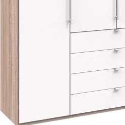 Wohnen Kombi Kleiderschrank mit Schubkästen und Falttüren - Vaclyn