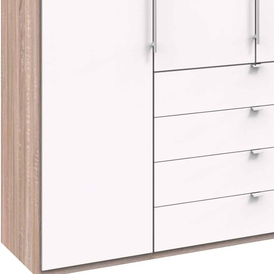 Wohnen Kombi Kleiderschrank mit Schubkästen und Falttüren - Vaclyn