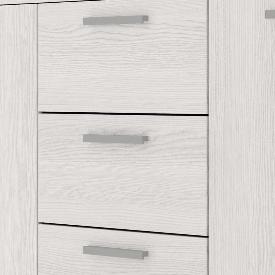 Kombi Kommode in Weiß Esche Dekor - Pruducia^Wohnen