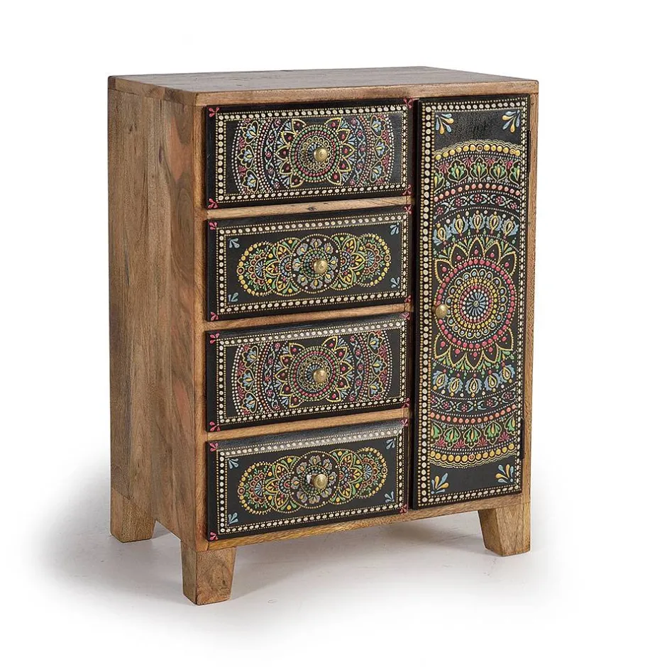 Wohnen Kombi Kommode mit Mandala Malereien Front - Marike