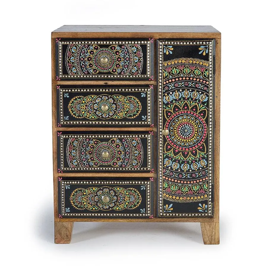 Wohnen Kombi Kommode mit Mandala Malereien Front - Marike