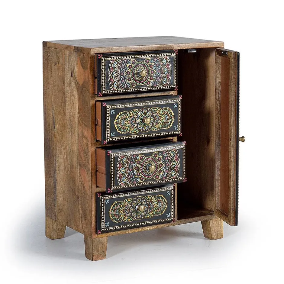 Wohnen Kombi Kommode mit Mandala Malereien Front - Marike