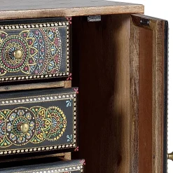 Wohnen Kombi Kommode mit Mandala Malereien Front - Marike