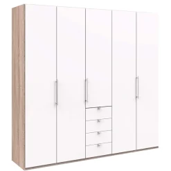 Kombi-Kleiderschrank 3 türig & 4 Schubladen - Vaclyn^Wohnen Discount