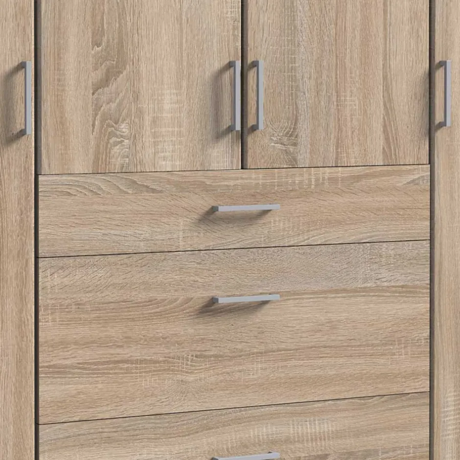 Wohnen Kombi-Kleiderschrank in Eiche Sägerau - Citerna