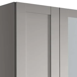 Kombi-Kleiderschrank 1m breit in Hellgrau - Ridonna^Wohnen Clearance