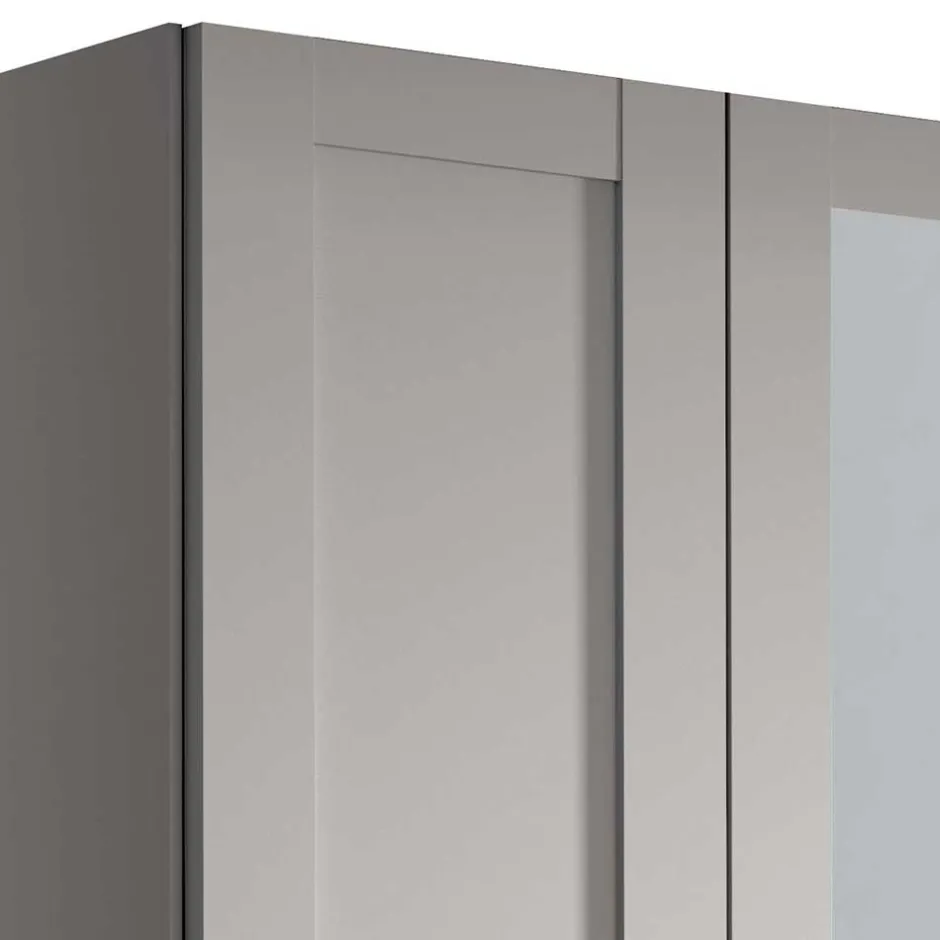 Kombi-Kleiderschrank 1m breit in Hellgrau - Ridonna^Wohnen Clearance