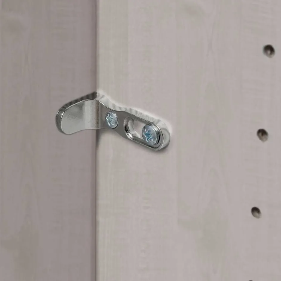 Kombi-Kleiderschrank 1m breit in Hellgrau - Ridonna^Wohnen Clearance