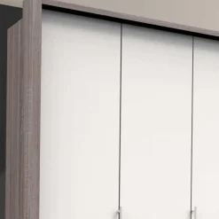 Wohnen Kombi-Kleiderschrank mit 2 Falttüren & Tür - Tivierto