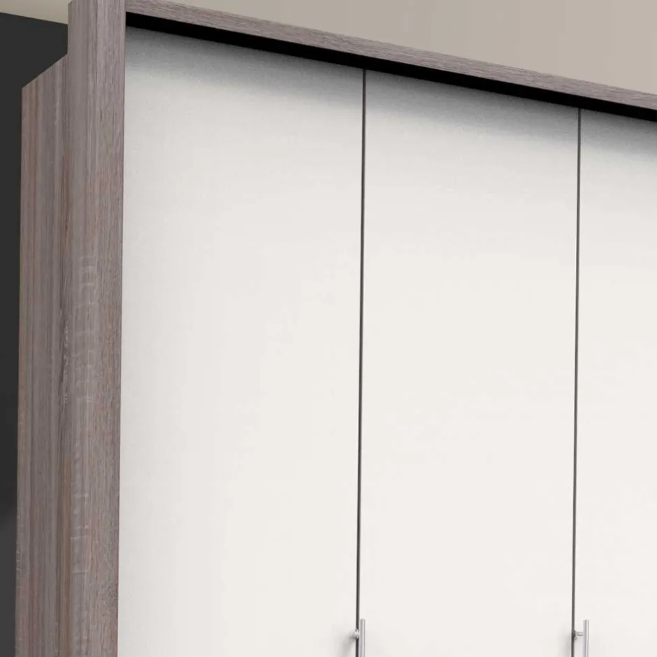 Wohnen Kombi-Kleiderschrank mit 2 Falttüren & Tür - Tivierto