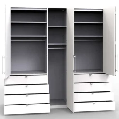 Wohnen Kombi-Kleiderschrank mit acht Schubladen - Champ